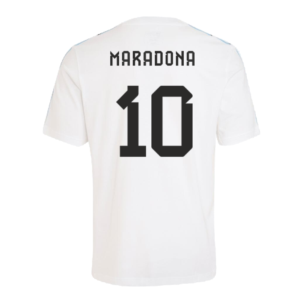 2024-2025 Argentina DNA Tee (White) (MARADONA 10)