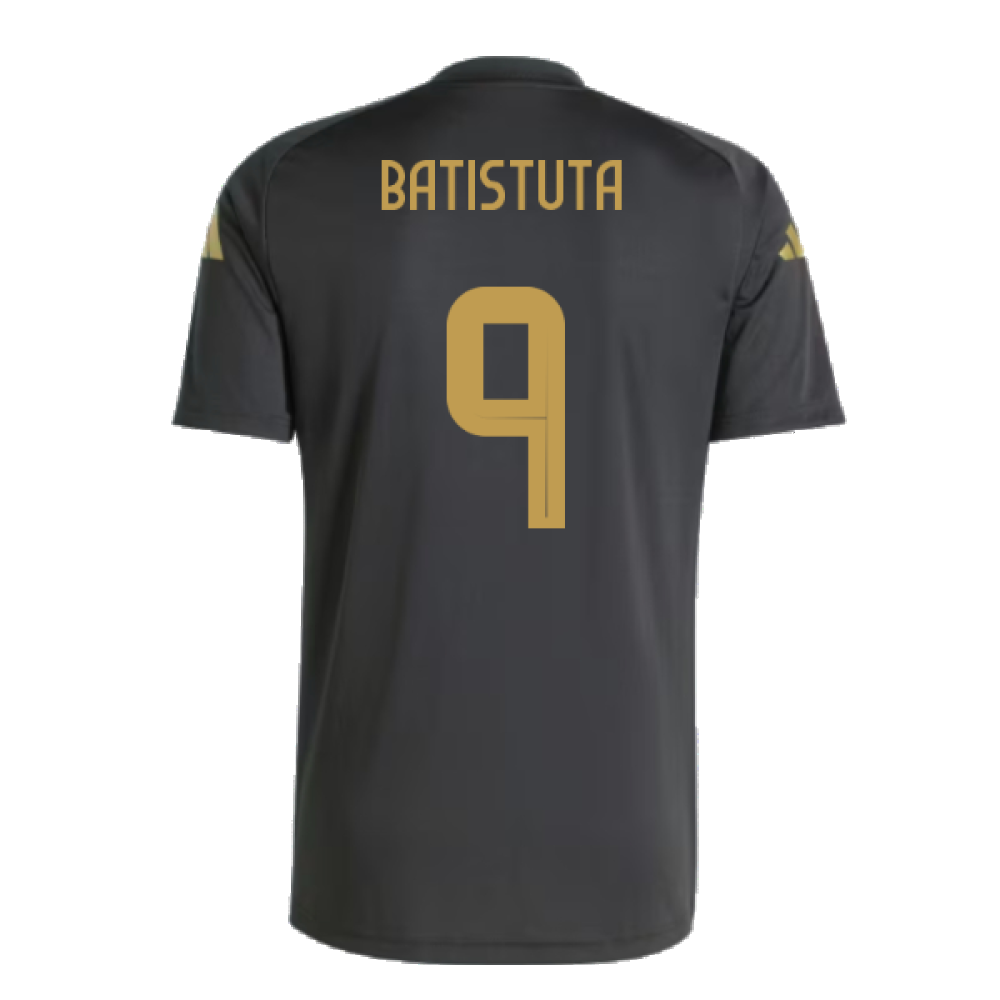 2024-2025 Argentina Pre-Match Shirt (Black) (BATISTUTA 9)