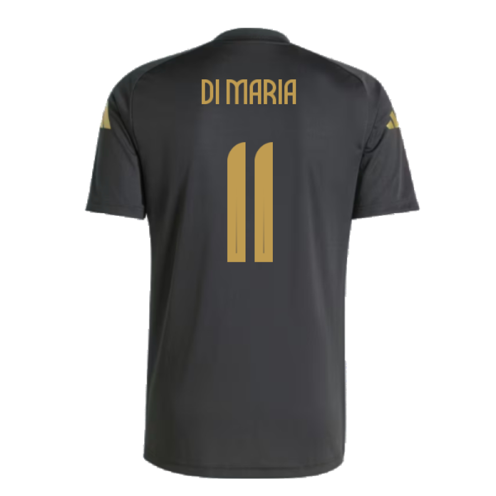 2024-2025 Argentina Pre-Match Shirt (Black) (DI MARIA 11)