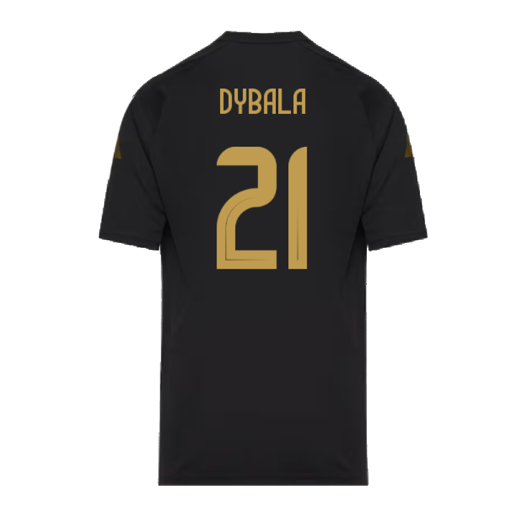 2024-2025 Argentina Pre-Match Shirt (Black) - Kids (DYBALA 21)