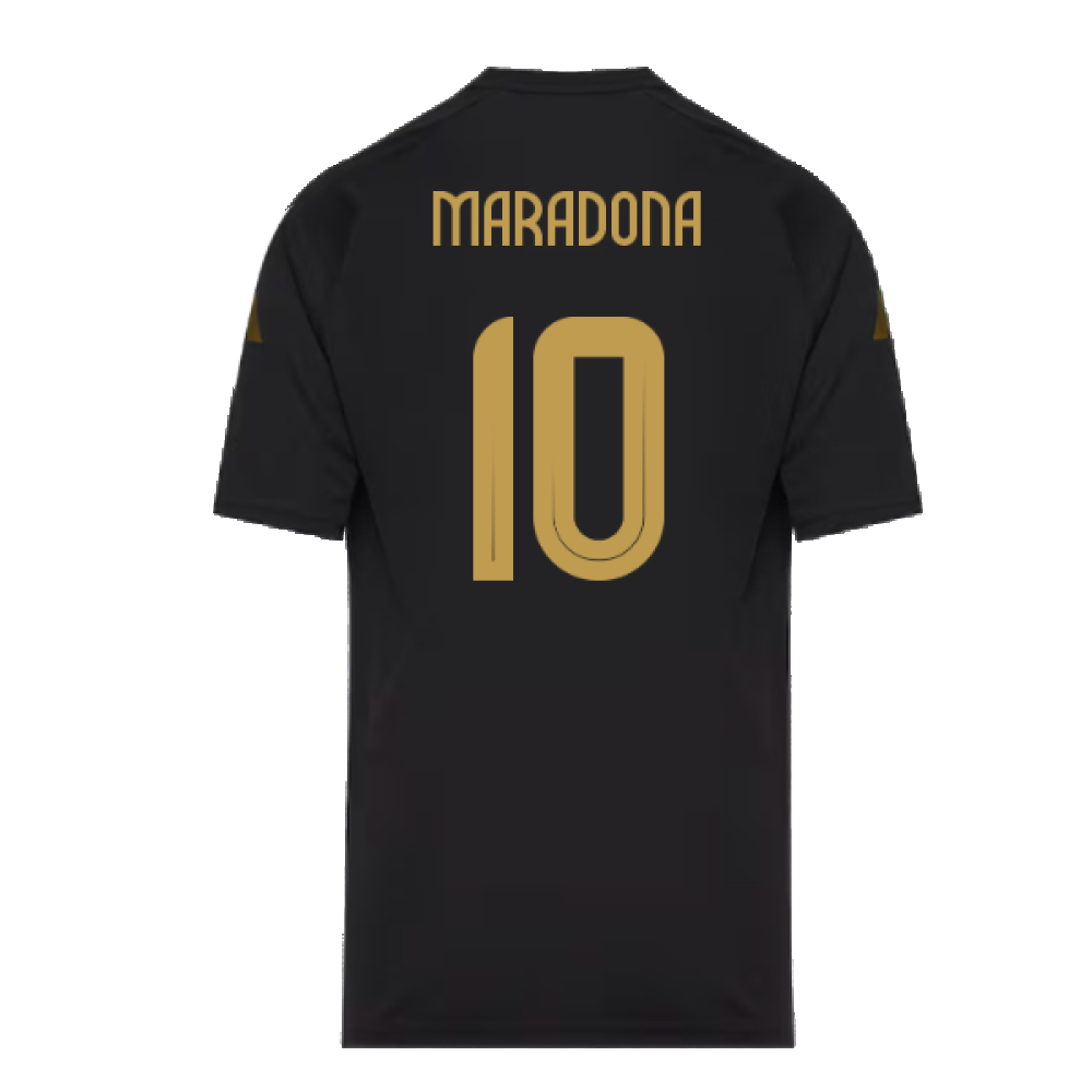 2024-2025 Argentina Pre-Match Shirt (Black) - Kids (MARADONA 10)