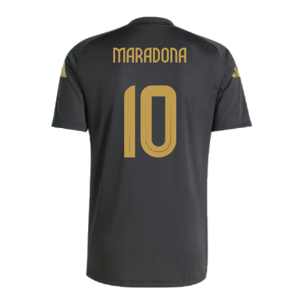 2024-2025 Argentina Pre-Match Shirt (Black) (MARADONA 10)