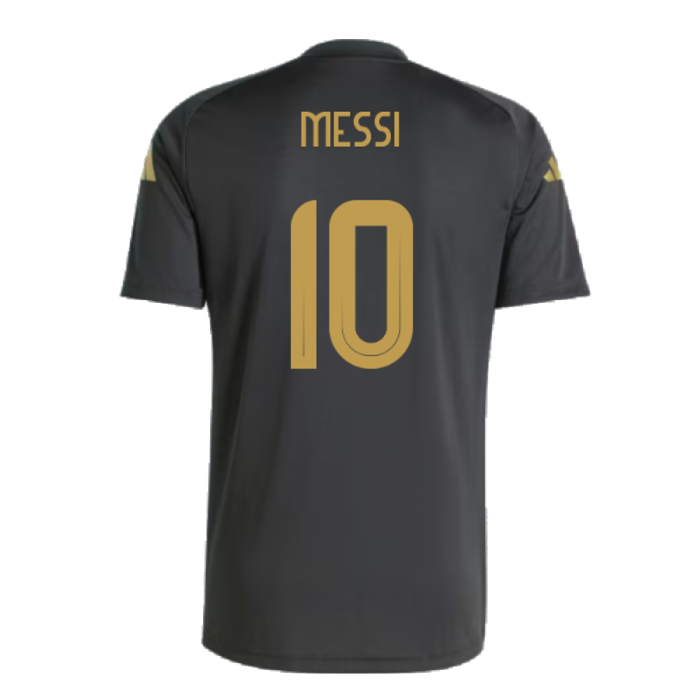 2024-2025 Argentina Pre-Match Shirt (Black) (MESSI 10)