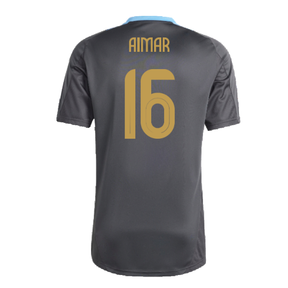 2024-2025 Argentina Training Jersey (Carbon) (AIMAR 16)