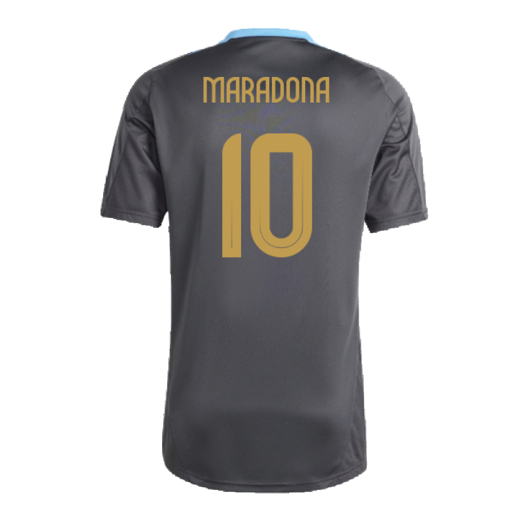 2024-2025 Argentina Training Jersey (Carbon) (MARADONA 10)