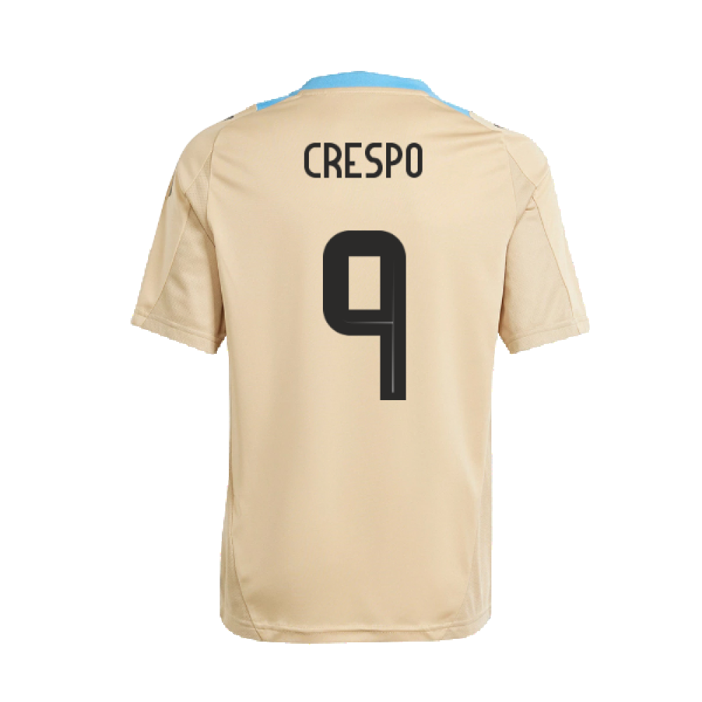 2024-2025 Argentina Training Jersey (Hazy Beige) (CRESPO 9)