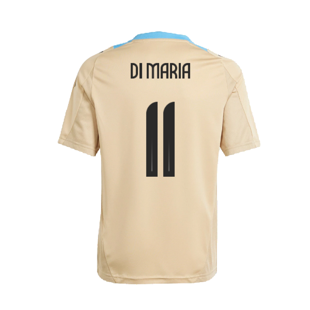 2024-2025 Argentina Training Jersey (Hazy Beige) (DI MARIA 11)