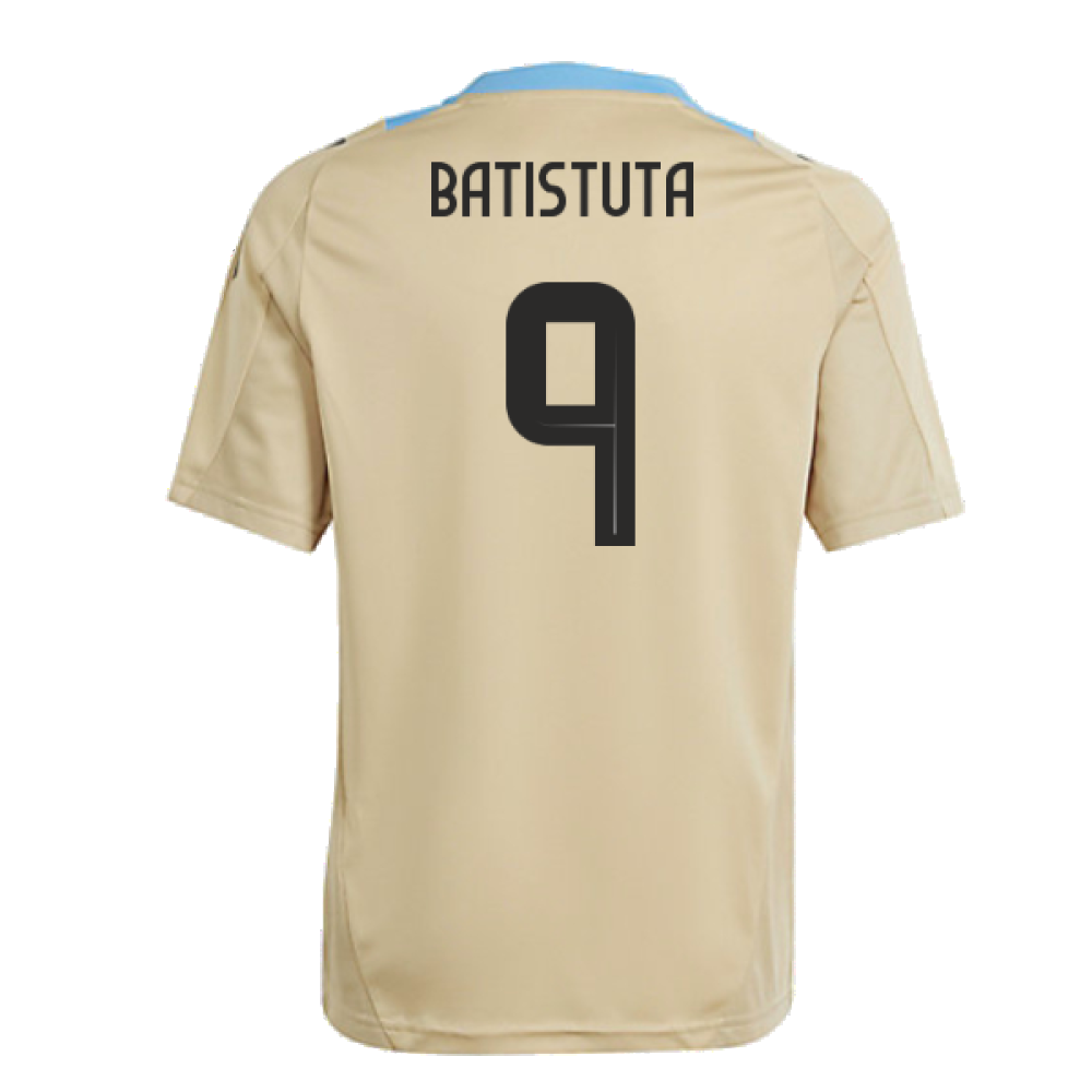 2024-2025 Argentina Training Jersey (Hazy Beige) - Kids (BATISTUTA 9)