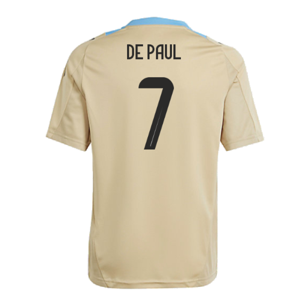 2024-2025 Argentina Training Jersey (Hazy Beige) - Kids (DE PAUL 7)