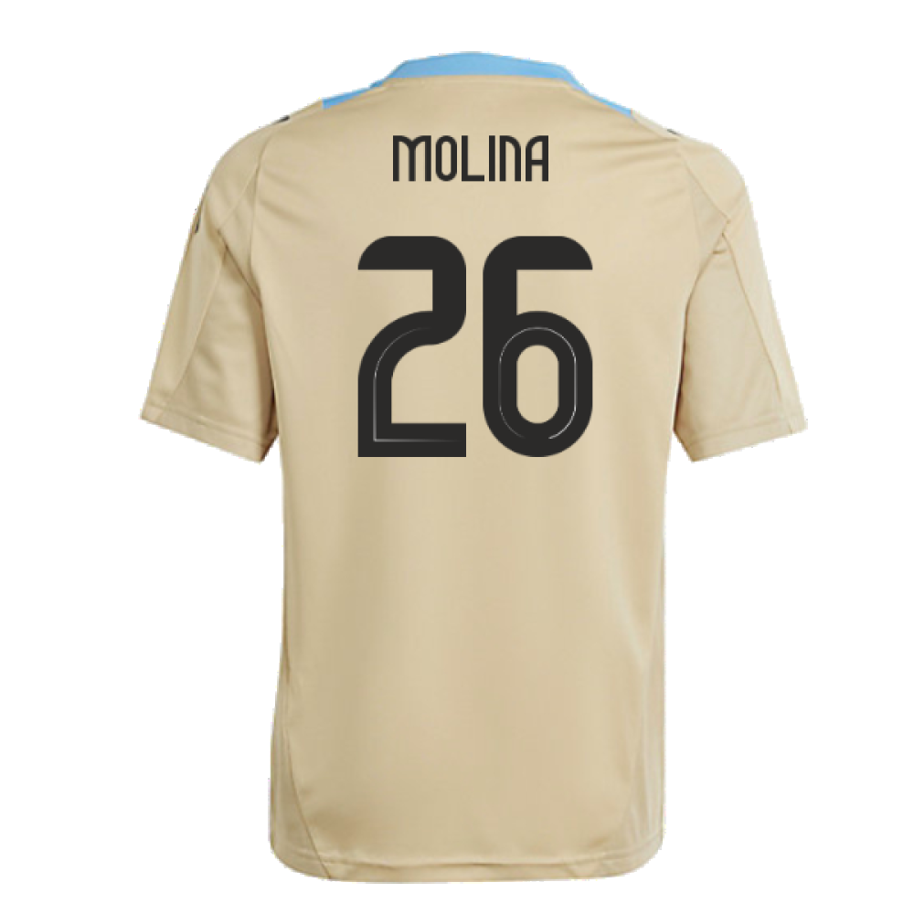 2024-2025 Argentina Training Jersey (Hazy Beige) - Kids (MOLINA 26)