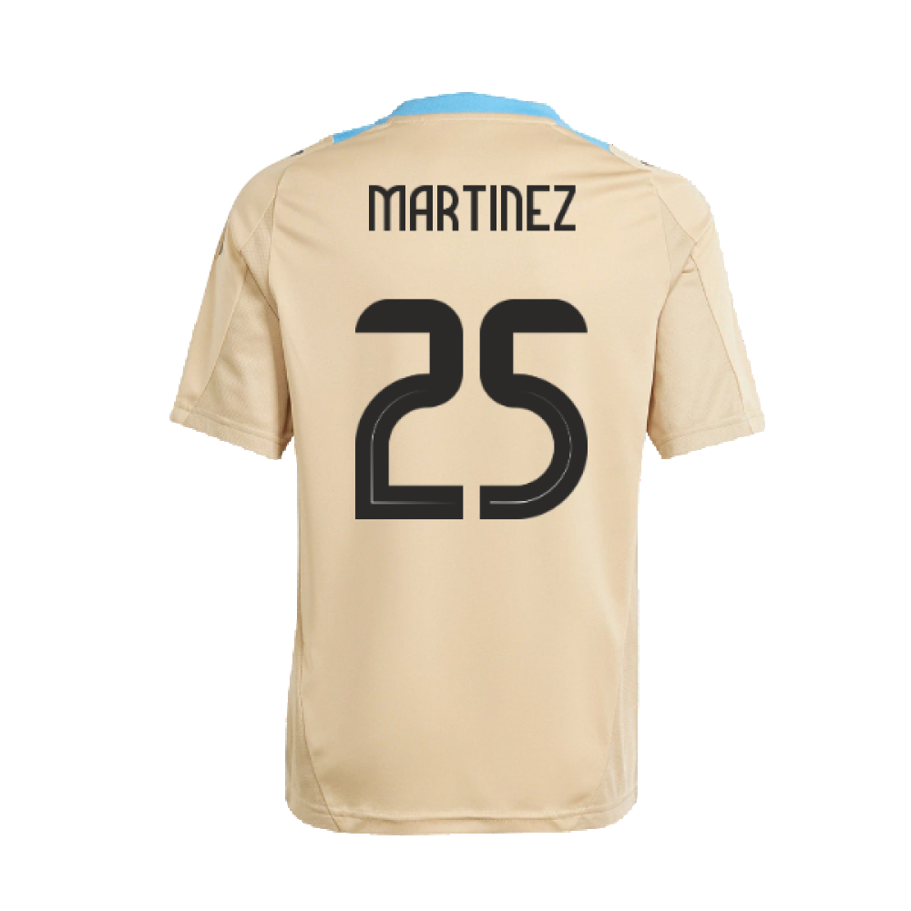 2024-2025 Argentina Training Jersey (Hazy Beige) (MARTINEZ 25)