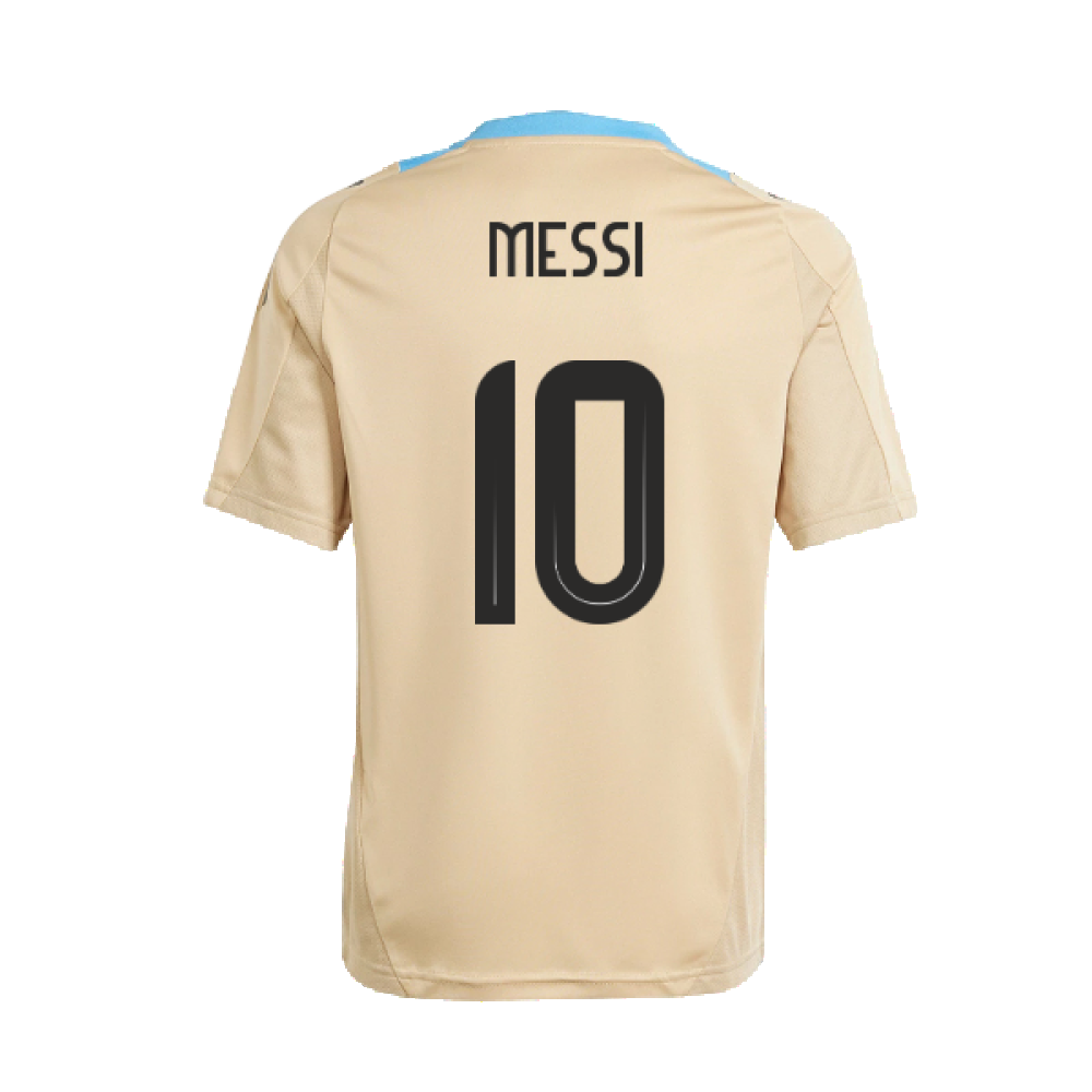 2024-2025 Argentina Training Jersey (Hazy Beige) (MESSI 10)