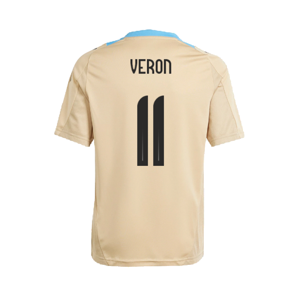 2024-2025 Argentina Training Jersey (Hazy Beige) (VERON 11)