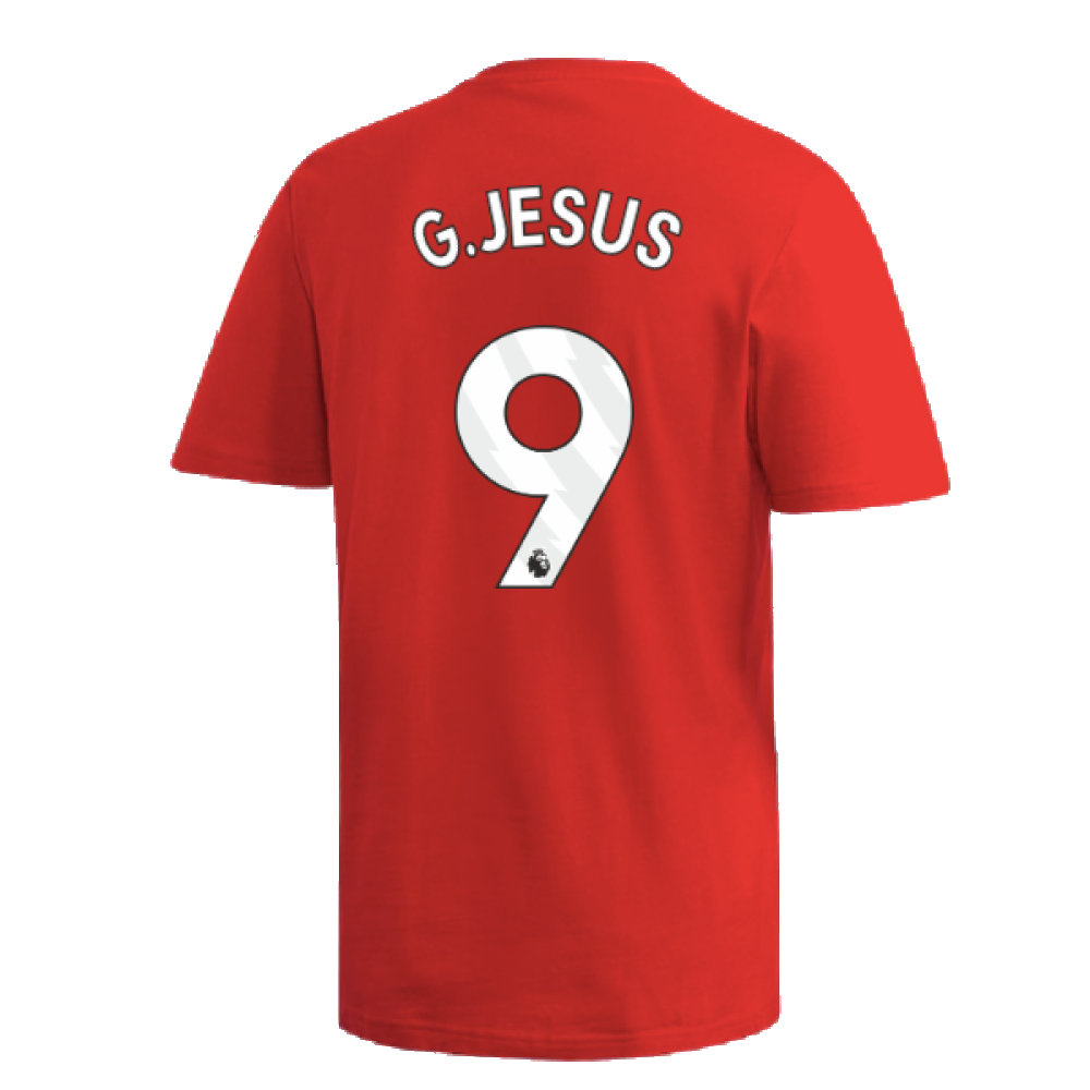 2024-2025 Arsenal DNA Graphic Tee (Red) (G.Jesus 9)