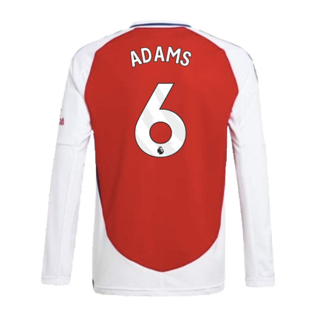 2024-2025 Arsenal Long Sleeve Home Shirt (Kids) (Adams 6)