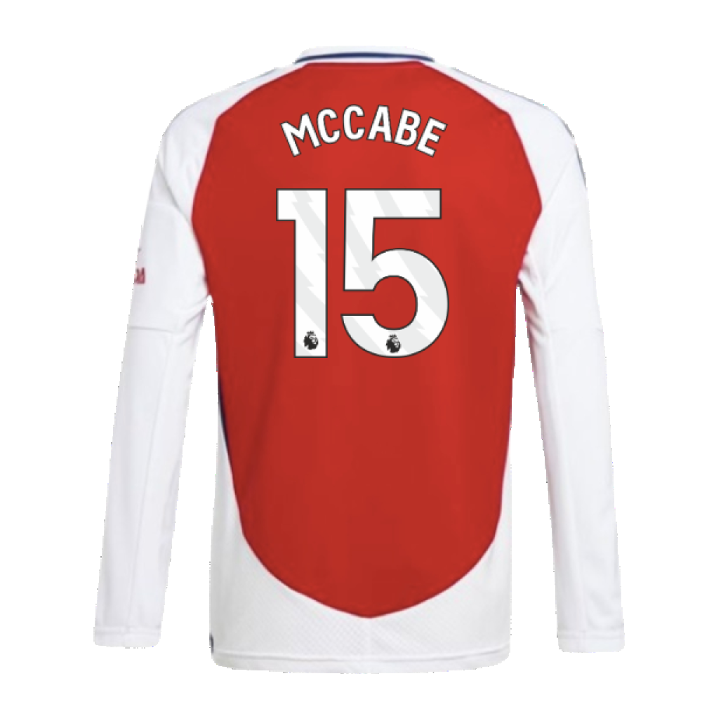 2024-2025 Arsenal Long Sleeve Home Shirt (Kids) (McCabe 15)