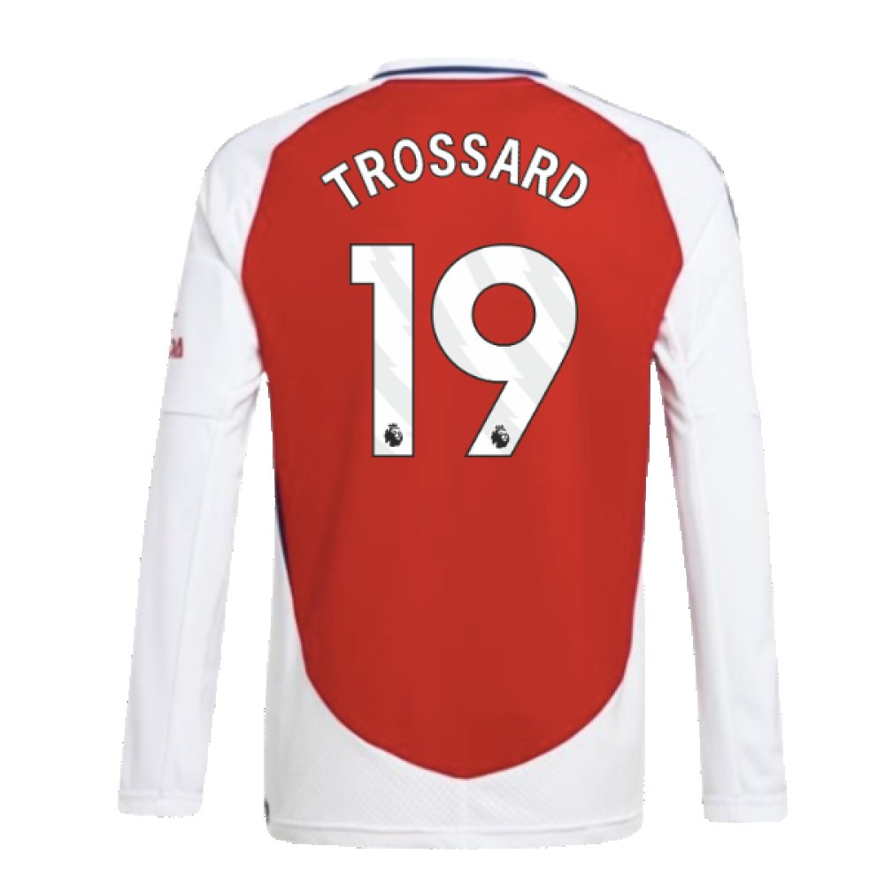 2024-2025 Arsenal Long Sleeve Home Shirt (Kids) (Trossard 19)