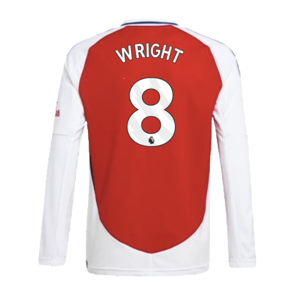 2024-2025 Arsenal Long Sleeve Home Shirt (Kids) (Wright 8)