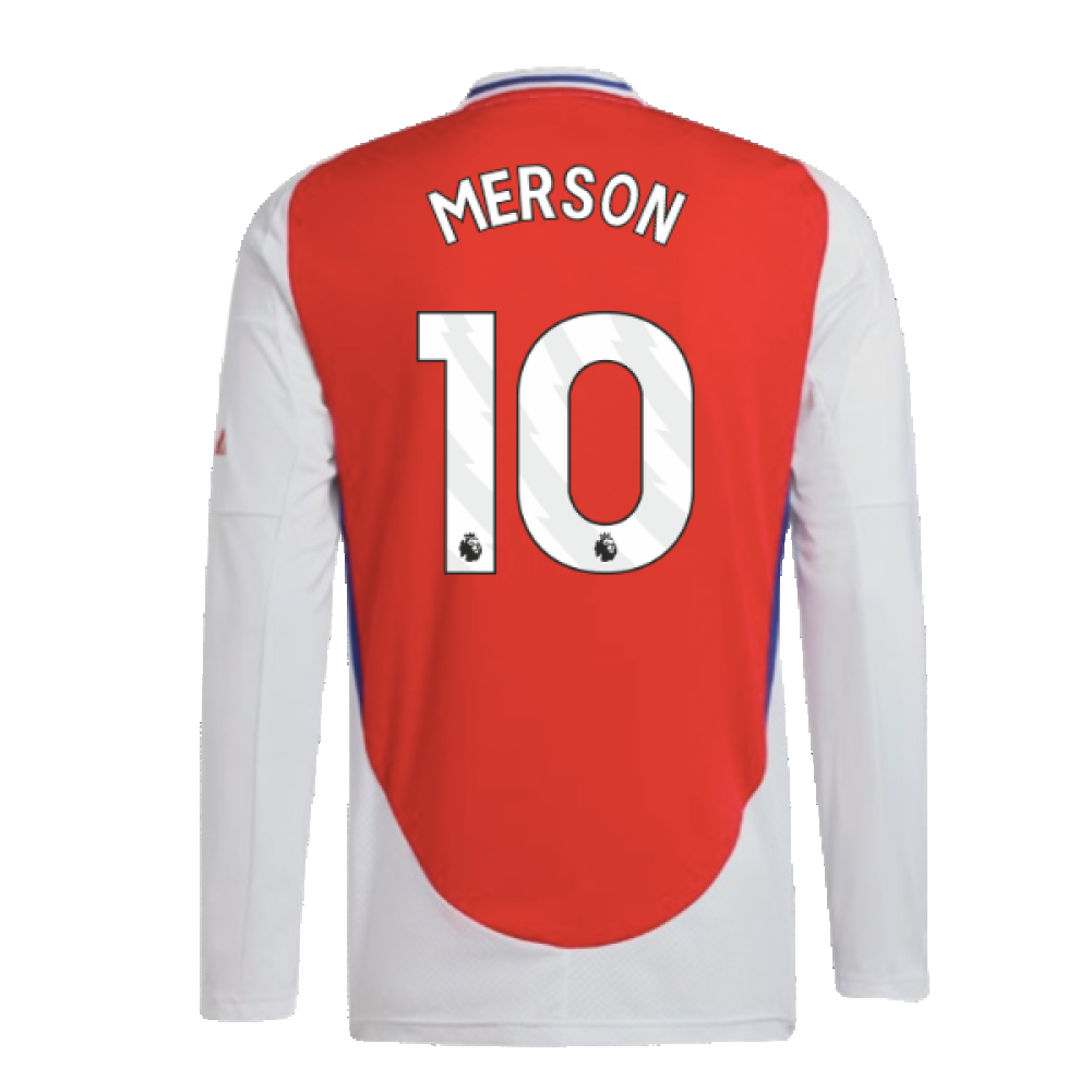 2024-2025 Arsenal Long Sleeve Home Shirt (Merson 10)