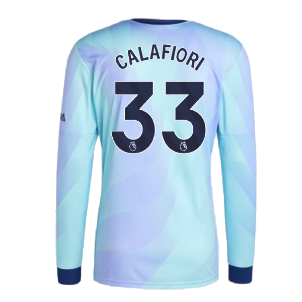 2024-2025 Arsenal Long Sleeve Third Shirt (Calafiori 33)