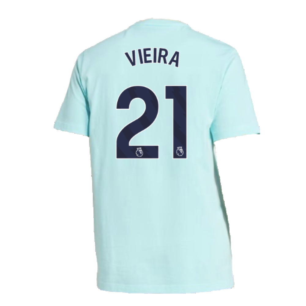 2024-2025 Arsenal Seasonal Tee (Clear Aqua) (Vieira 21)