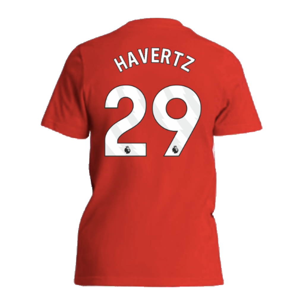 2024-2025 Arsenal Tee (Red) - Kids (Havertz 29)