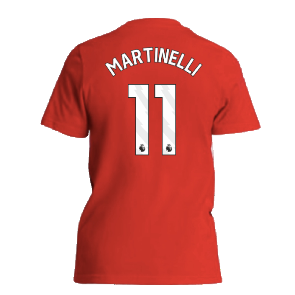 2024-2025 Arsenal Tee (Red) - Kids (Martinelli 11)