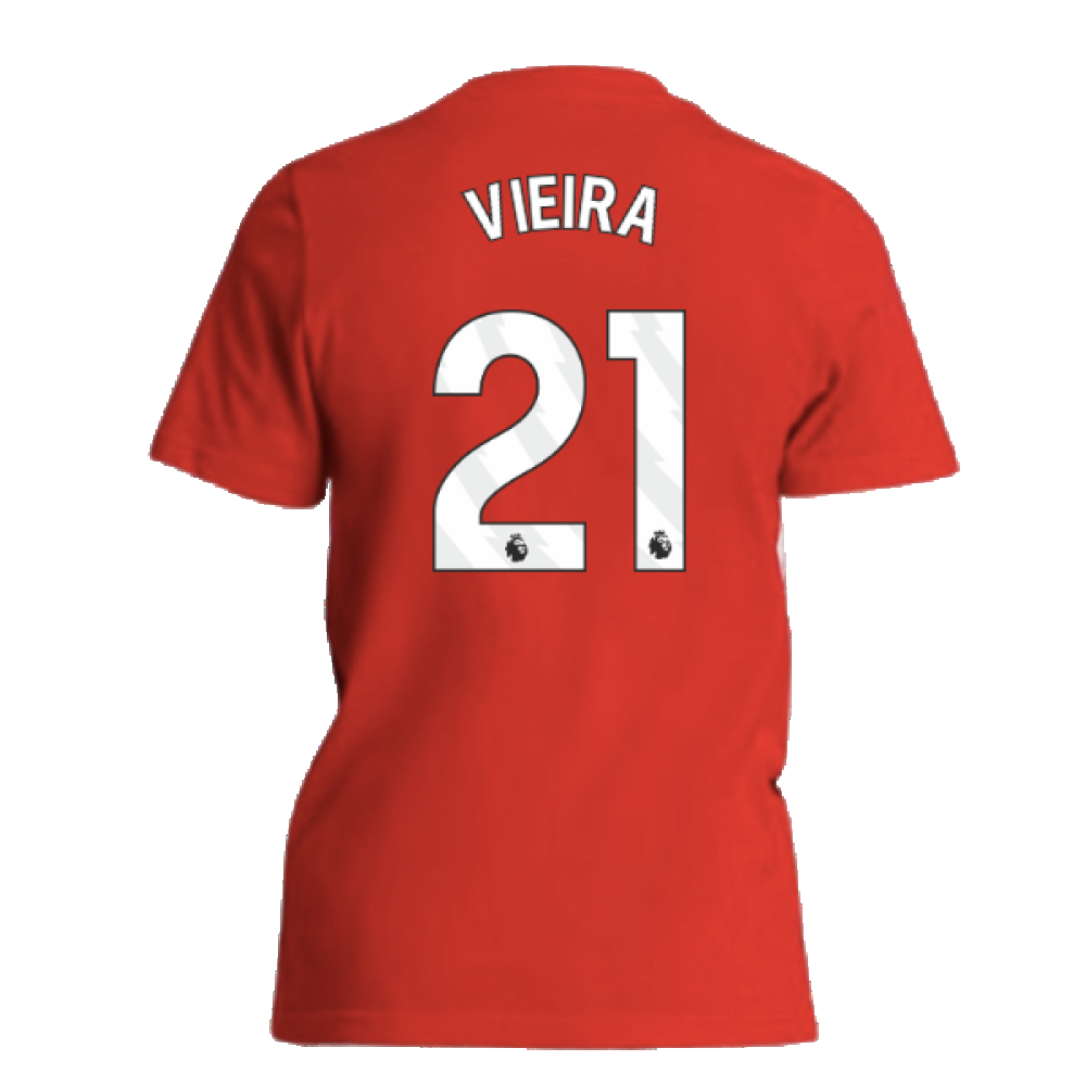 2024-2025 Arsenal Tee (Red) - Kids (Vieira 21)