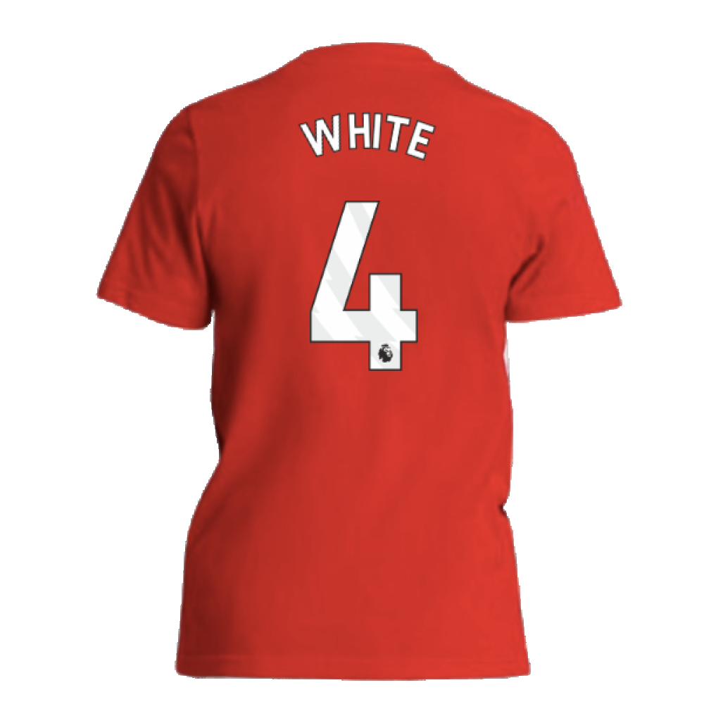 2024-2025 Arsenal Tee (Red) - Kids (White 4)