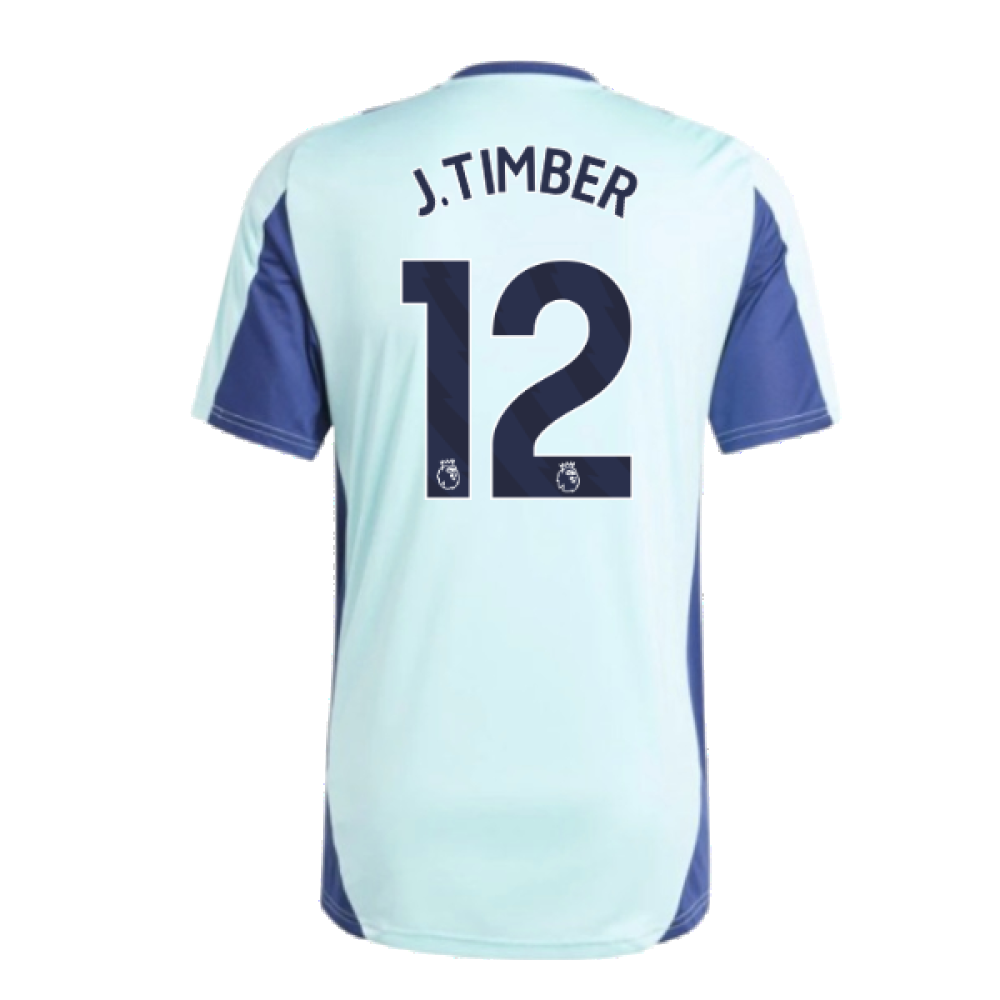 2024-2025 Arsenal Training Jersey (Clear Aqua) (J.Timber 12)