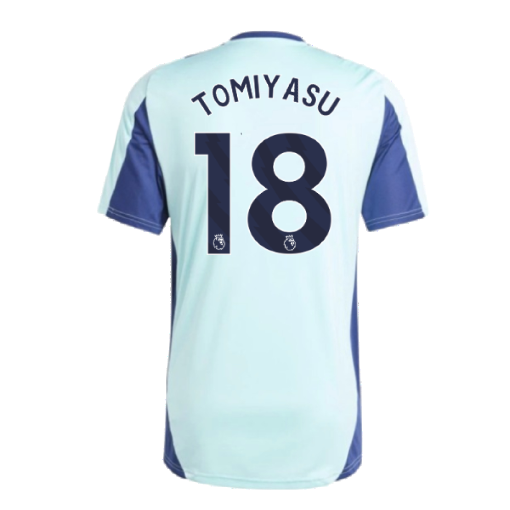 2024-2025 Arsenal Training Jersey (Clear Aqua) (Tomiyasu 18)