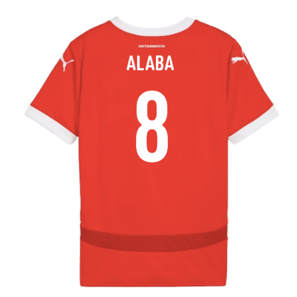 2024-2025 Austria Home Shirt (Kids) (Alaba 8)