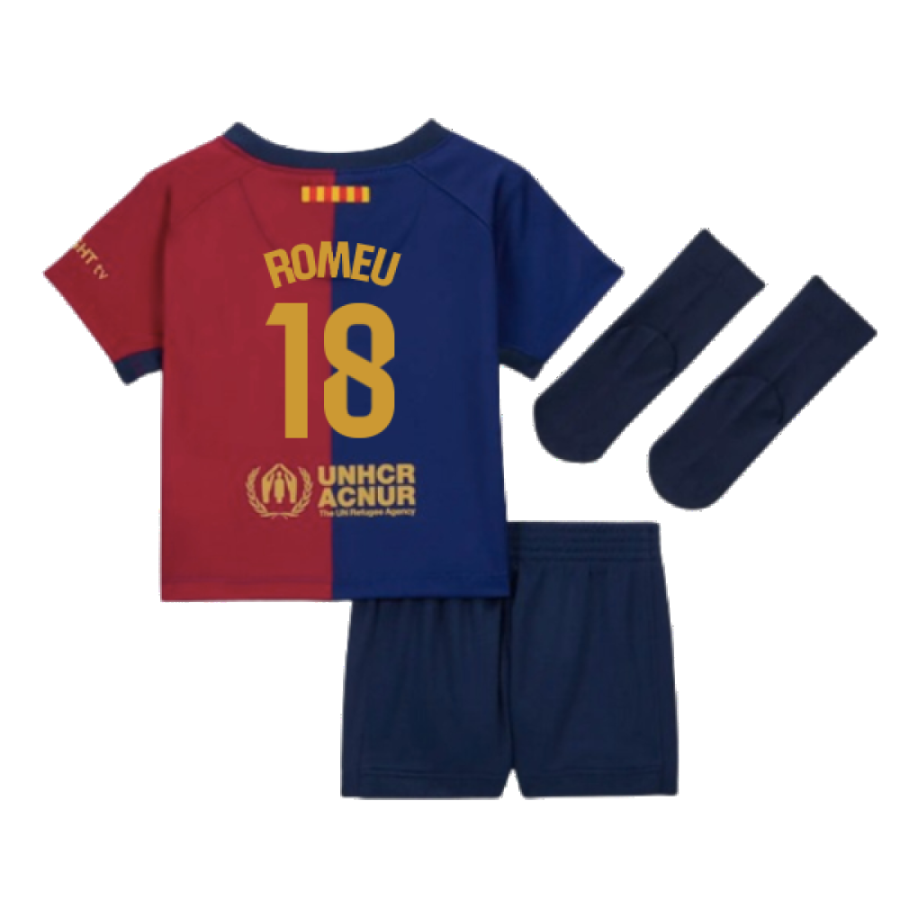 2024-2025 Barcelona Home Baby Kit (Romeu 18)