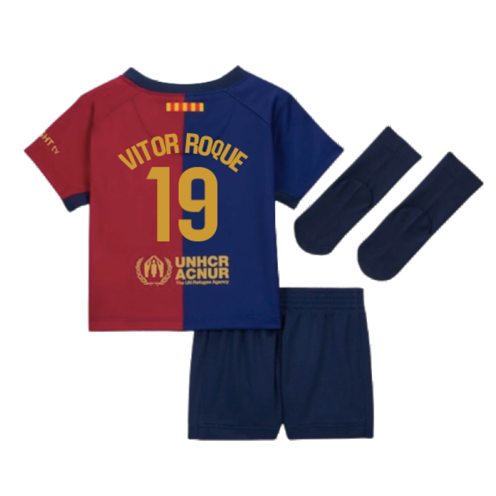 2024-2025 Barcelona Home Baby Kit (Vitor Roque 19)