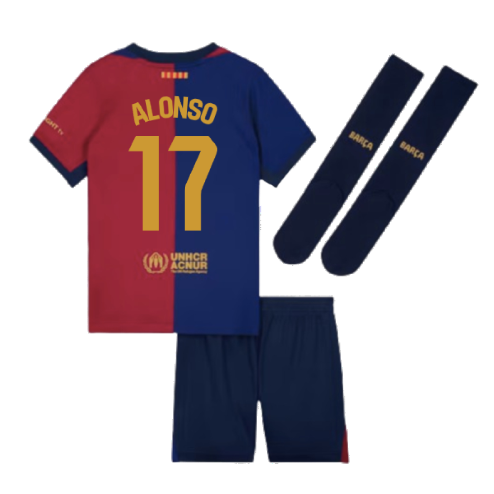 2024-2025 Barcelona Home Mini Kit (Alonso 17)