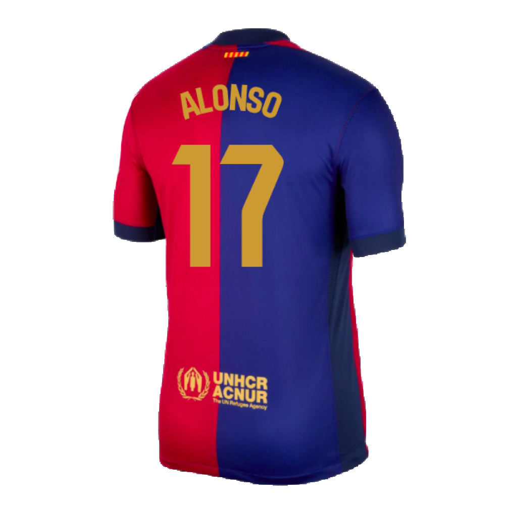 2024-2025 Barcelona Home Shirt (Alonso 17)