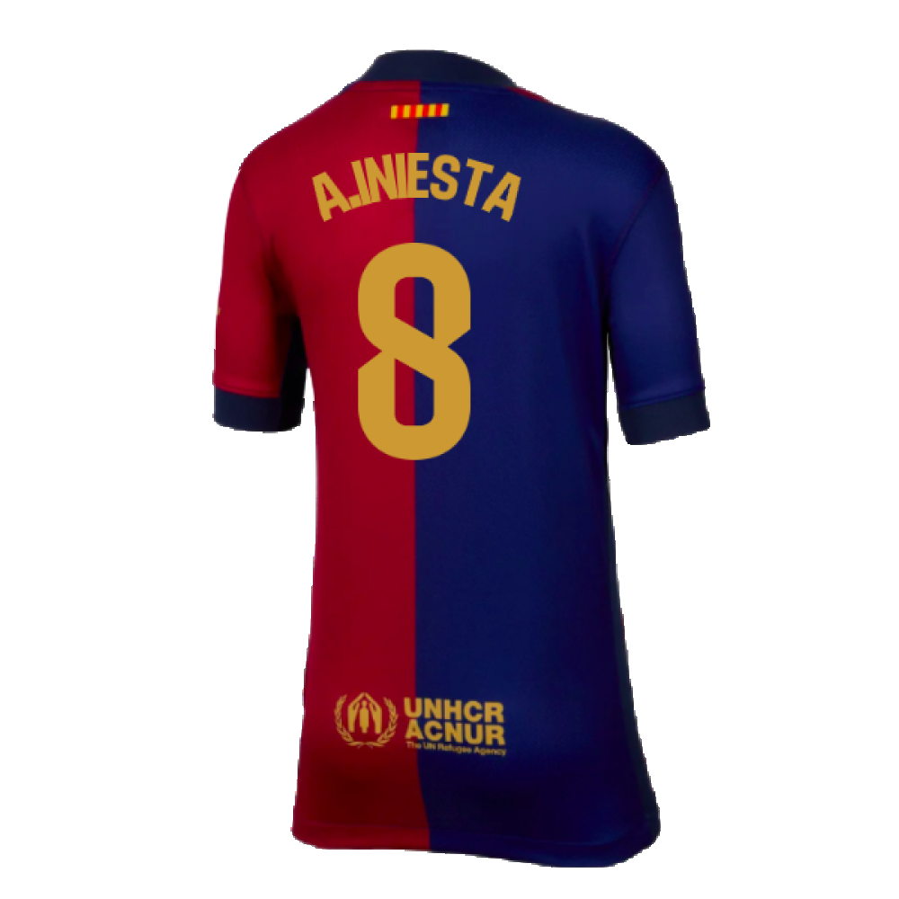 2024-2025 Barcelona Home Shirt (Kids) (A.Iniesta 8)