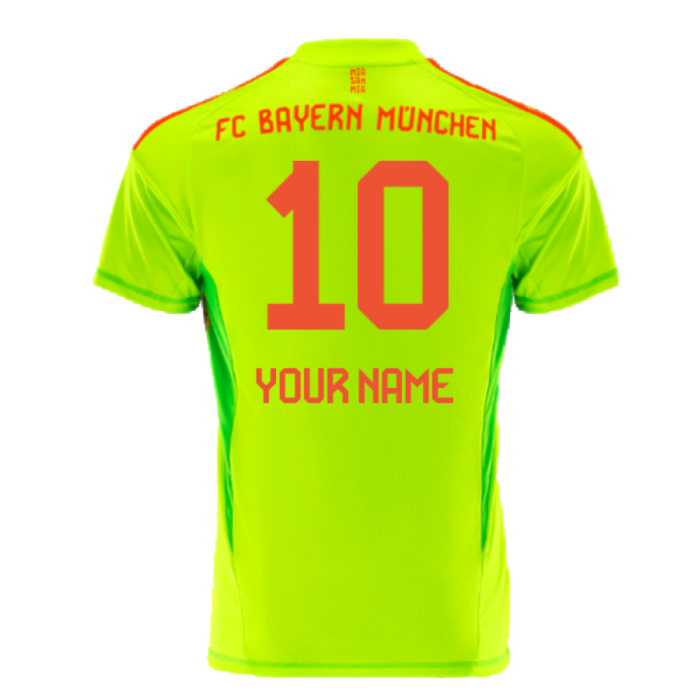 2024-2025 Bayern Munich Home Goalkeeper Shirt (Yellow) - Kids (Your Name)