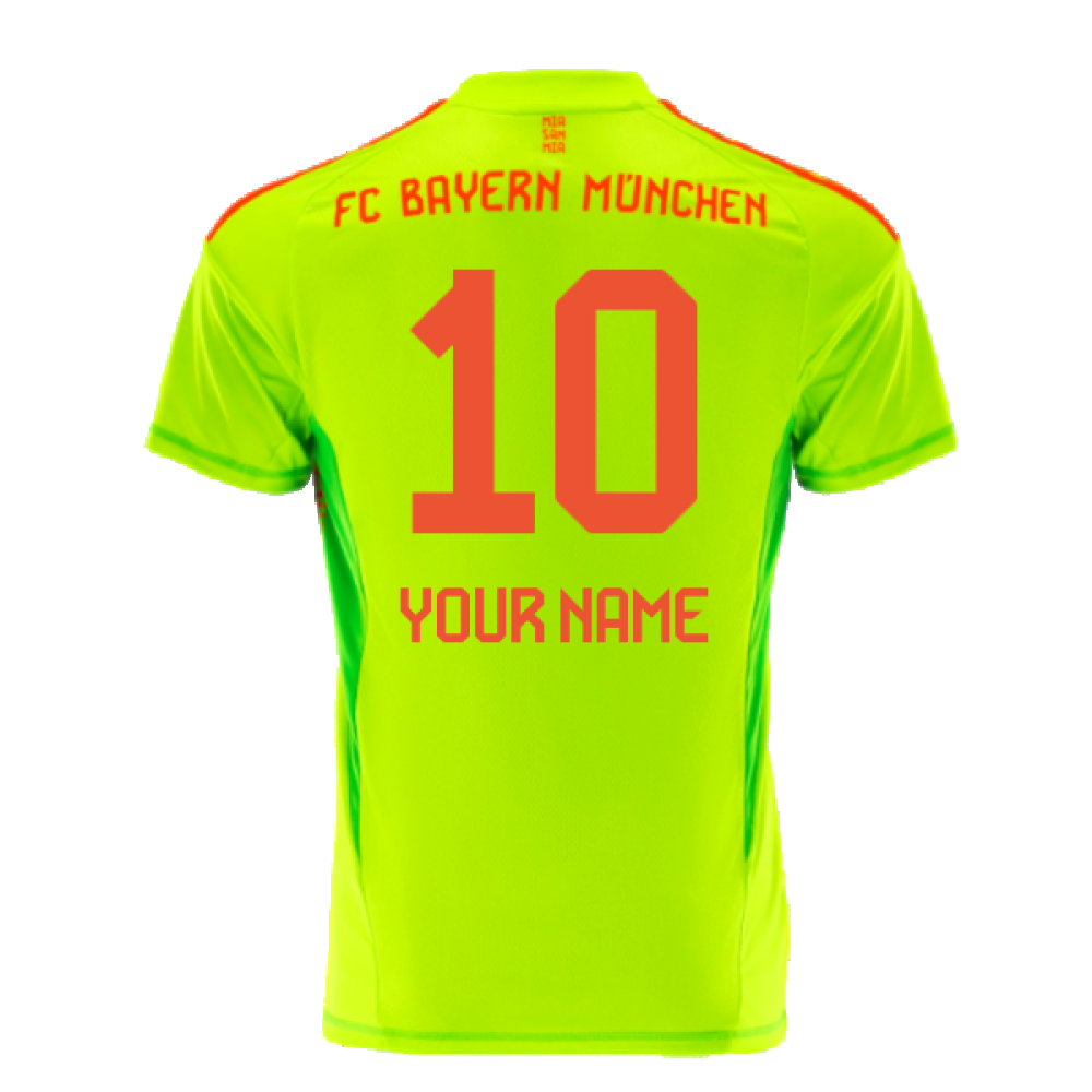 2024-2025 Bayern Munich Home Goalkeeper Shirt (Yellow) (Your Name)