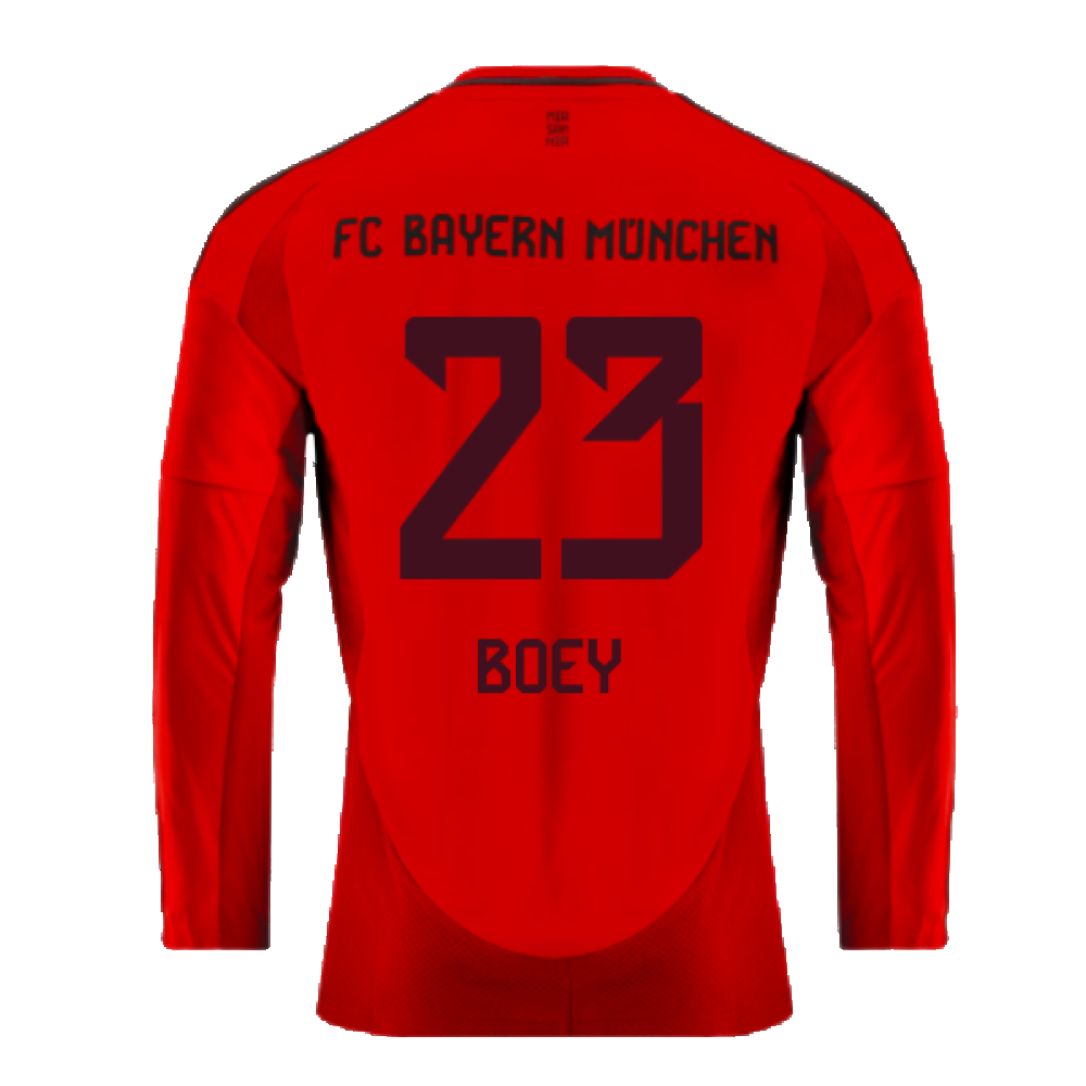 2024-2025 Bayern Munich Long Sleeve Home Shirt (Boey 23)