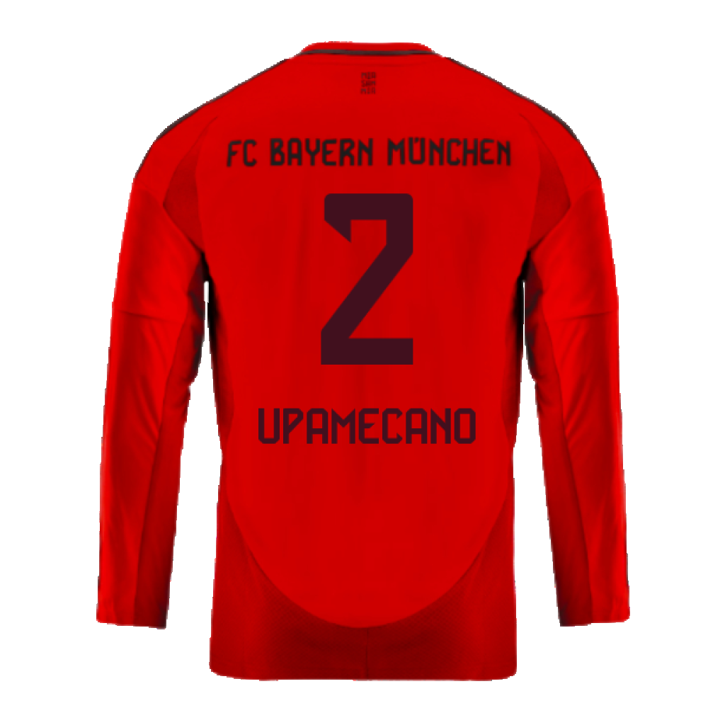 2024-2025 Bayern Munich Long Sleeve Home Shirt (Kids) (Upamecano 2)