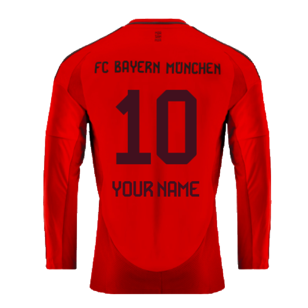 2024-2025 Bayern Munich Long Sleeve Home Shirt (Your Name)