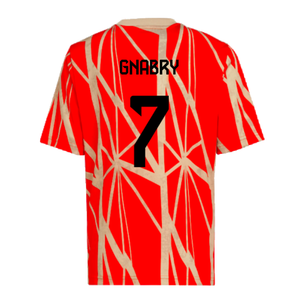 2024-2025 Bayern Munich Pre-Match Shirt (Red) - Kids (Gnabry 7)