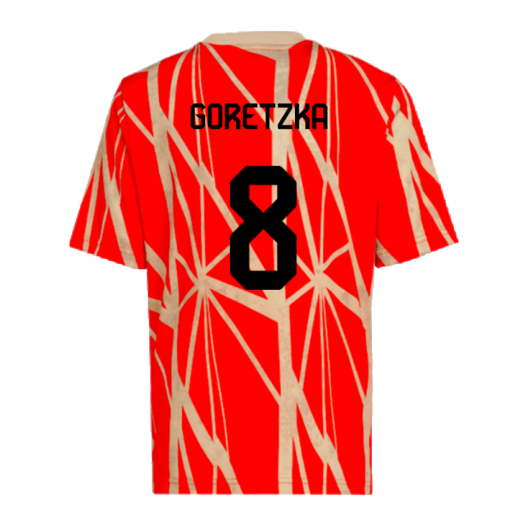 2024-2025 Bayern Munich Pre-Match Shirt (Red) - Kids (Goretzka 8)