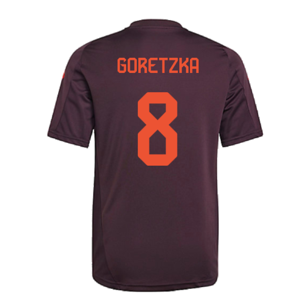 2024-2025 Bayern Munich Training Shirt (Shadow Maroon) - Kids (Goretzka 8)