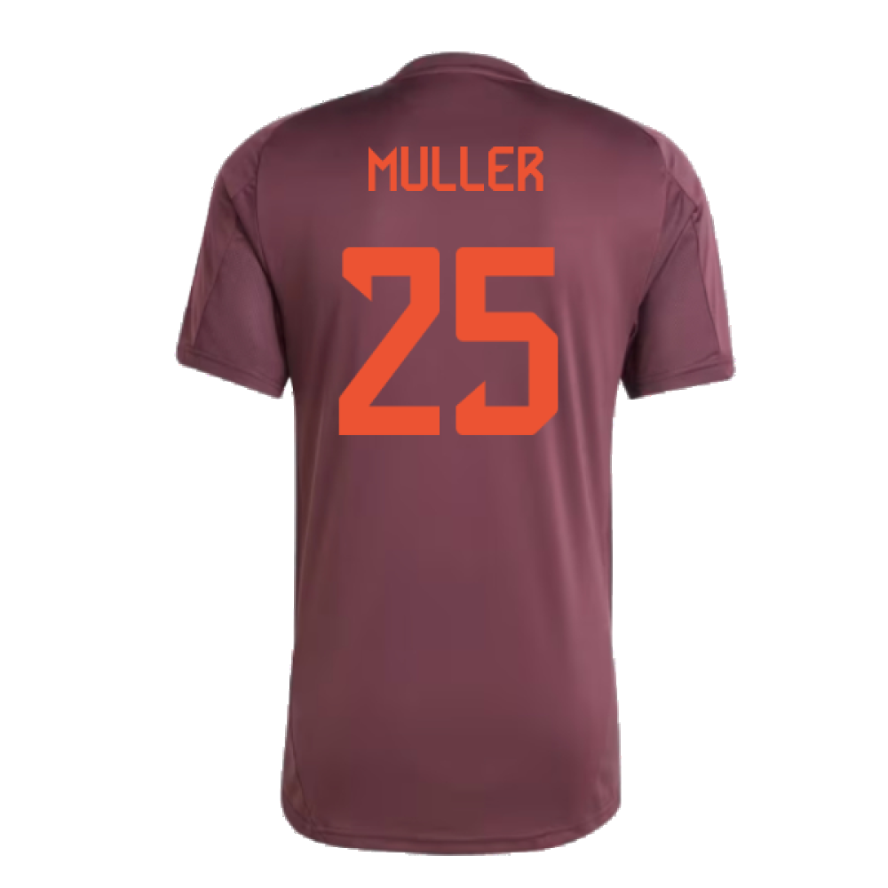 2024-2025 Bayern Munich Training Shirt (Shadow Maroon) (Muller 25)