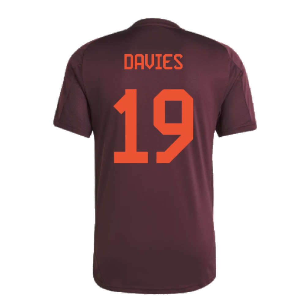 2024-2025 Bayern Munich Training Tee (Shadow Maroon) (Davies 19)