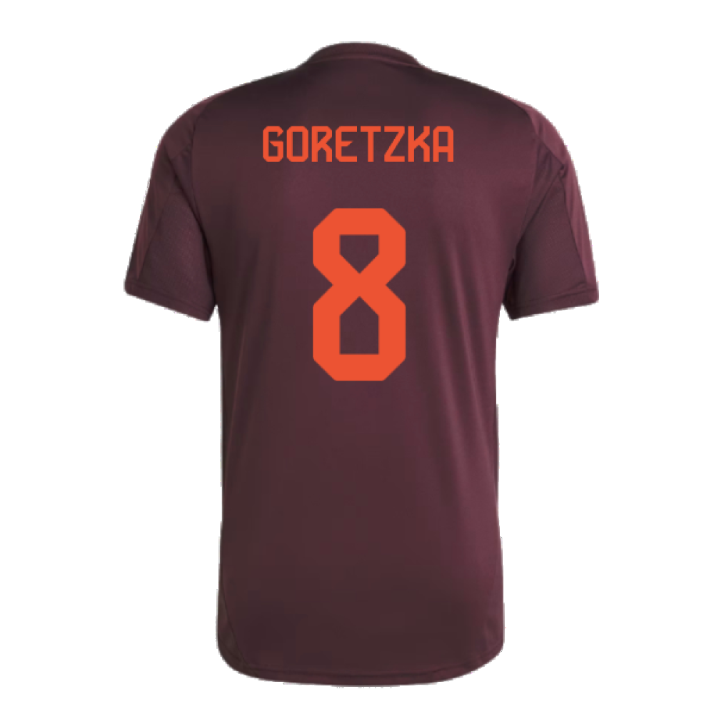 2024-2025 Bayern Munich Training Tee (Shadow Maroon) (Goretzka 8)