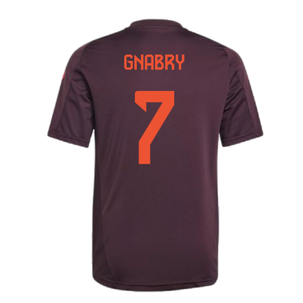 2024-2025 Bayern Munich Training Tee (Shadow Maroon) - Kids (Gnabry 7)