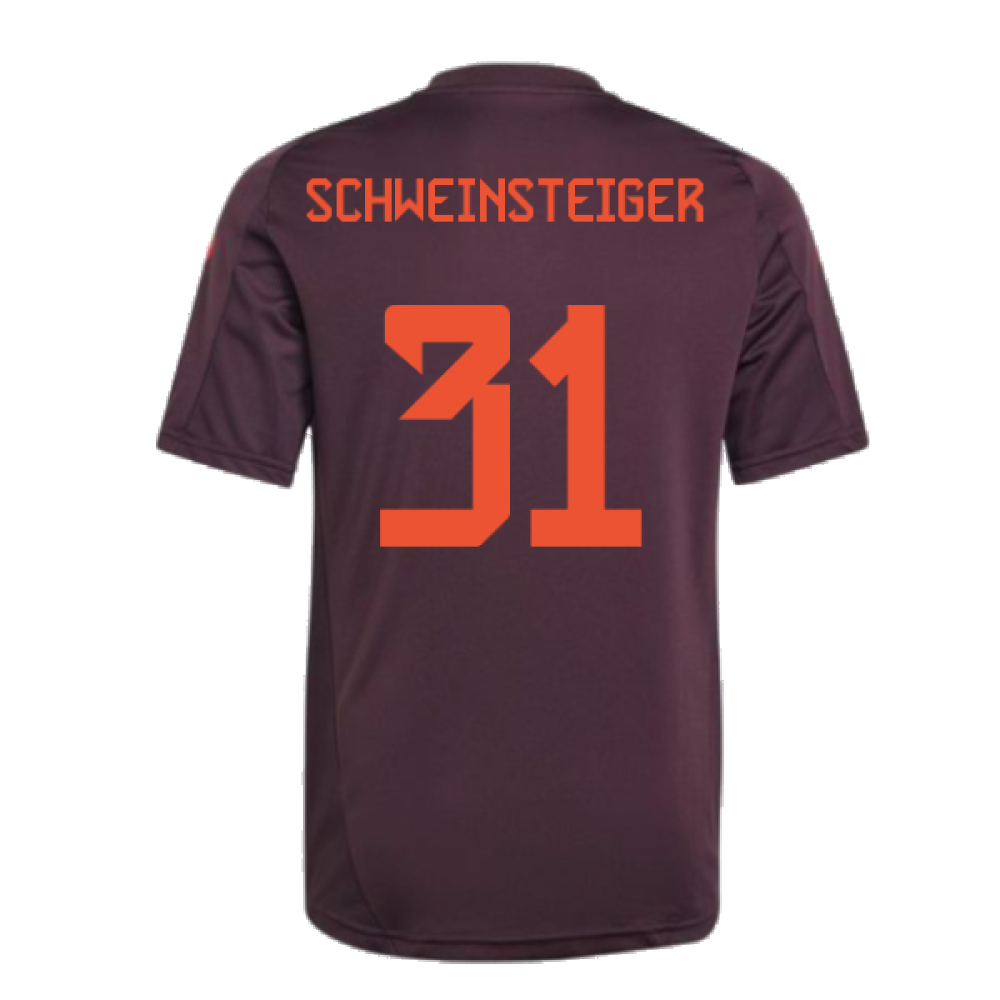 2024-2025 Bayern Munich Training Tee (Shadow Maroon) - Kids (Schweinsteiger 31)